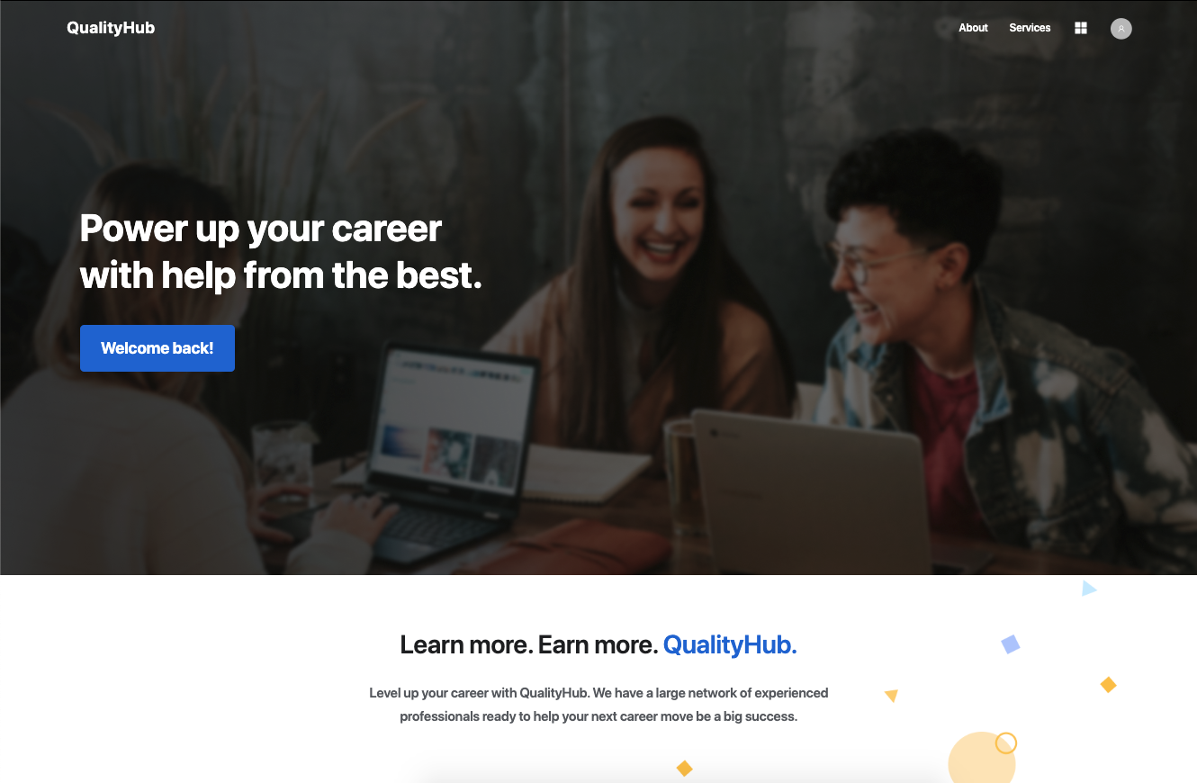 Quality Hub Landing Page